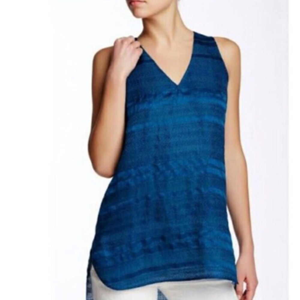 NWT $195 Vince Linen Blend Dark Turquoise Tunic M